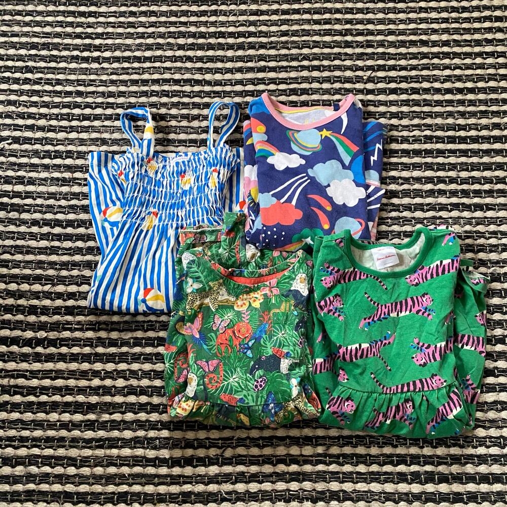 🌿Girls 4Piece Floral Animal Summer Print Dress Bundle 3/5 Y